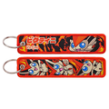 Victini Pokémon Embroidered Key Tag, Double‑Sided Woven Jet Tag Keychain with Metal Ring ****