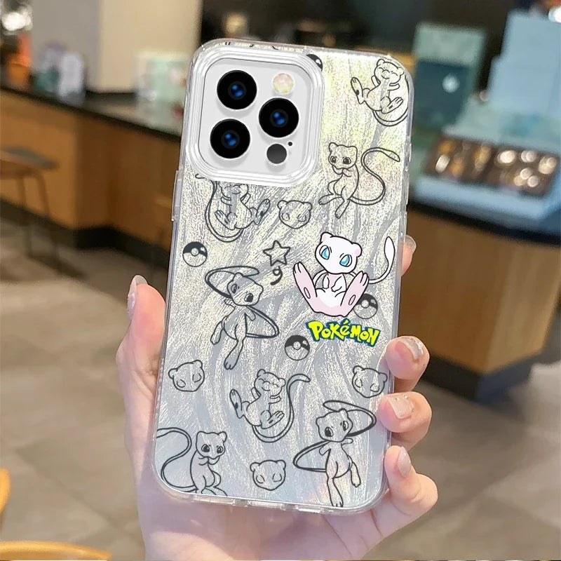 New Pokemon Gengar Cartoon Gradient Phone Case For iPhone