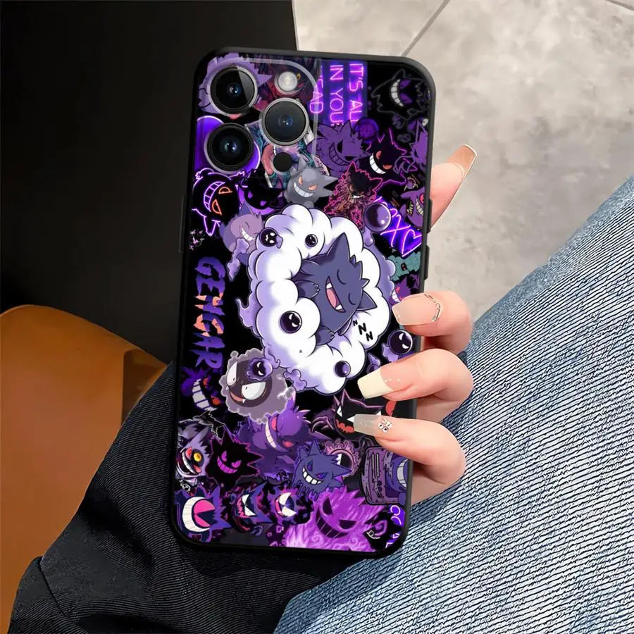 Hot Pokemon Gengar Funda Phone Cover Phone Case For Apple iPhone