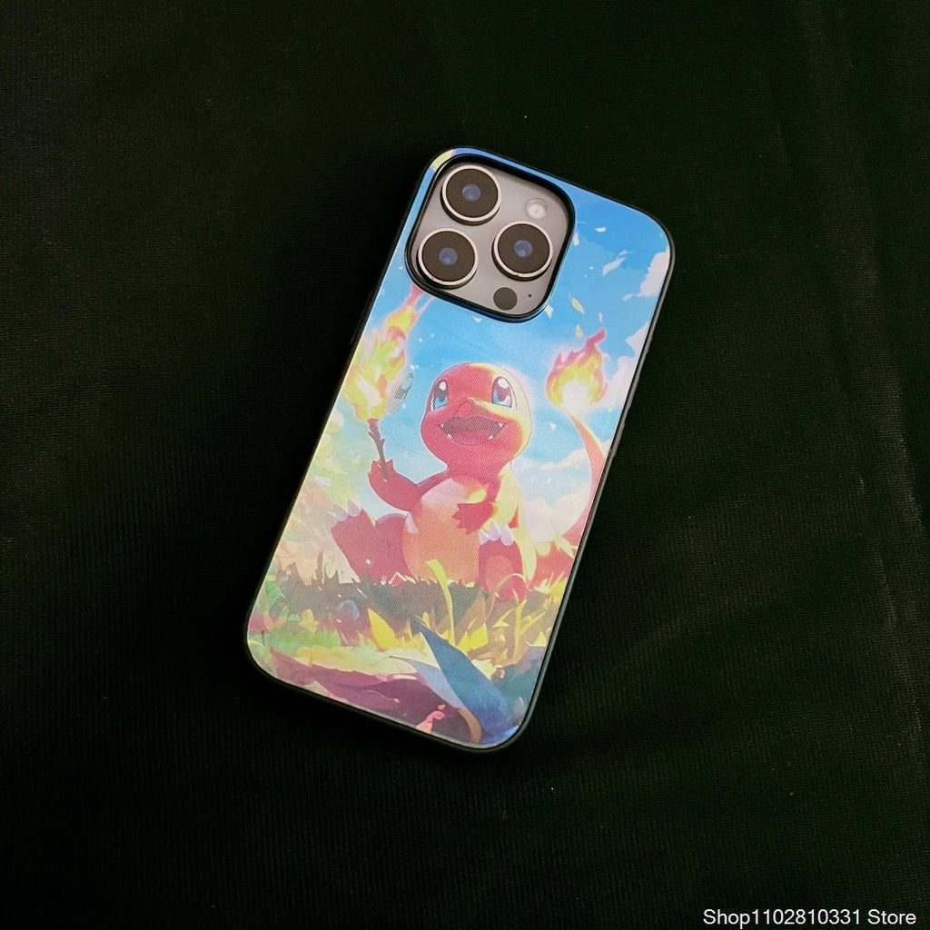 3D Grating Card Pokemon Phone Case For iPhone