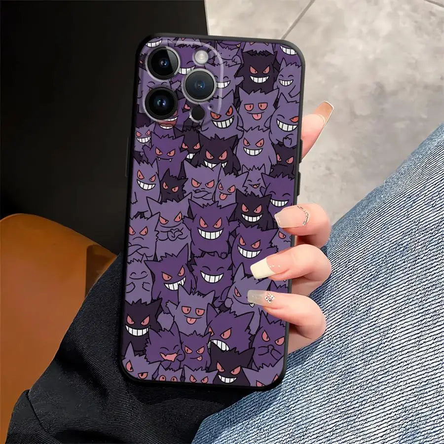 Hot Pokemon Gengar Funda Phone Cover Phone Case For Apple iPhone