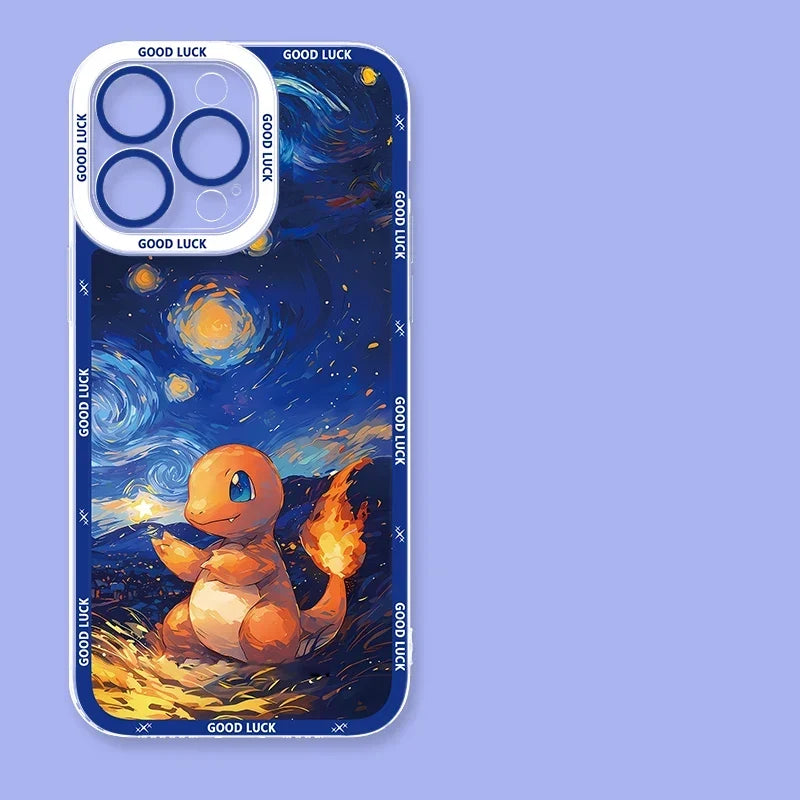 Pokémon Starry Sky Oil Painting Phone Case For iPhone
