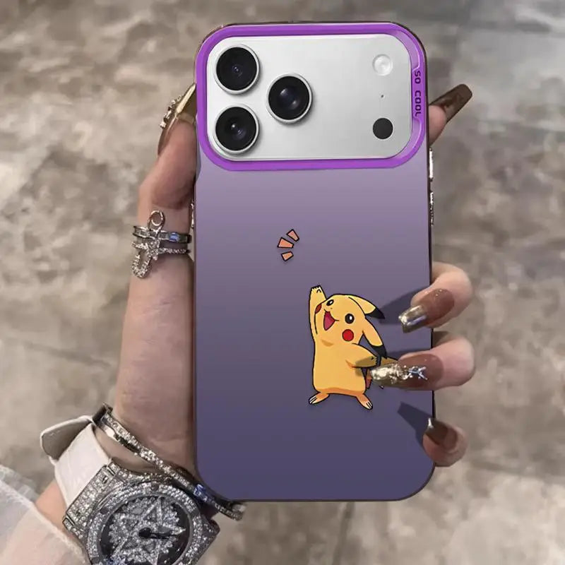 Hello Cute Pikachu Phone Case For iPhone