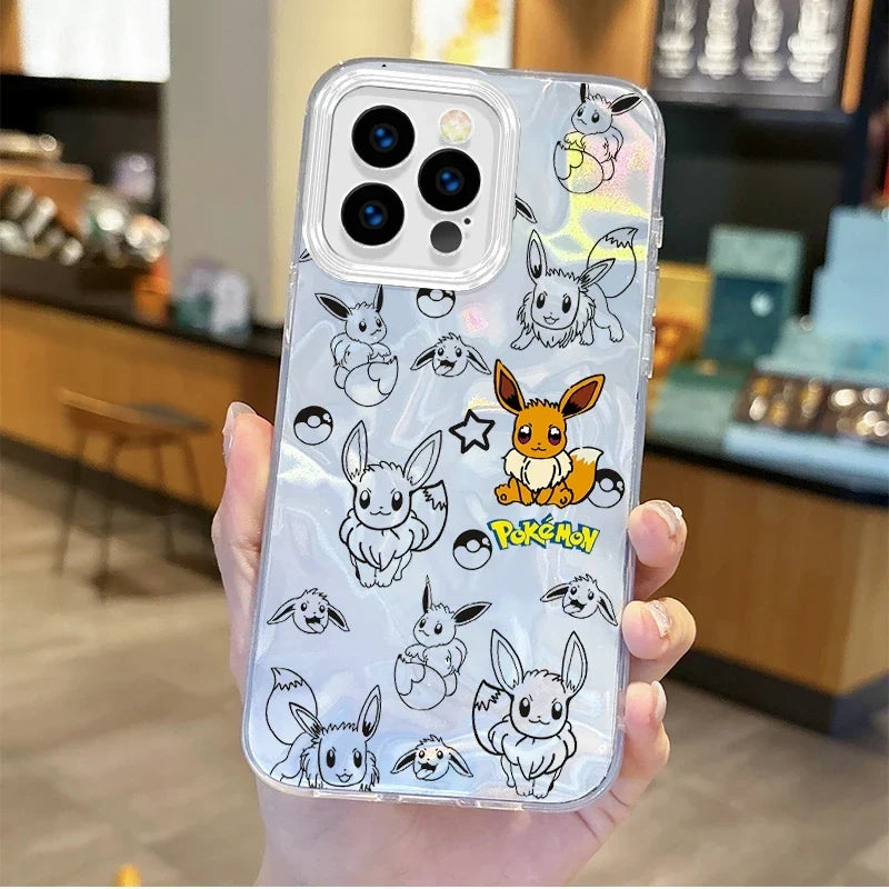 New Pokemon Gengar Cartoon Gradient Phone Case For iPhone